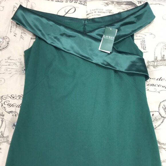 Ralph Lauren Silk Sleeveless Off Shoulder Cocktail - Picture 8 of 8